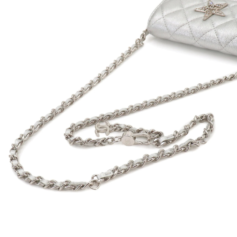 CHANEL Silver Leather Fanny Pack - Picture 6 of 9